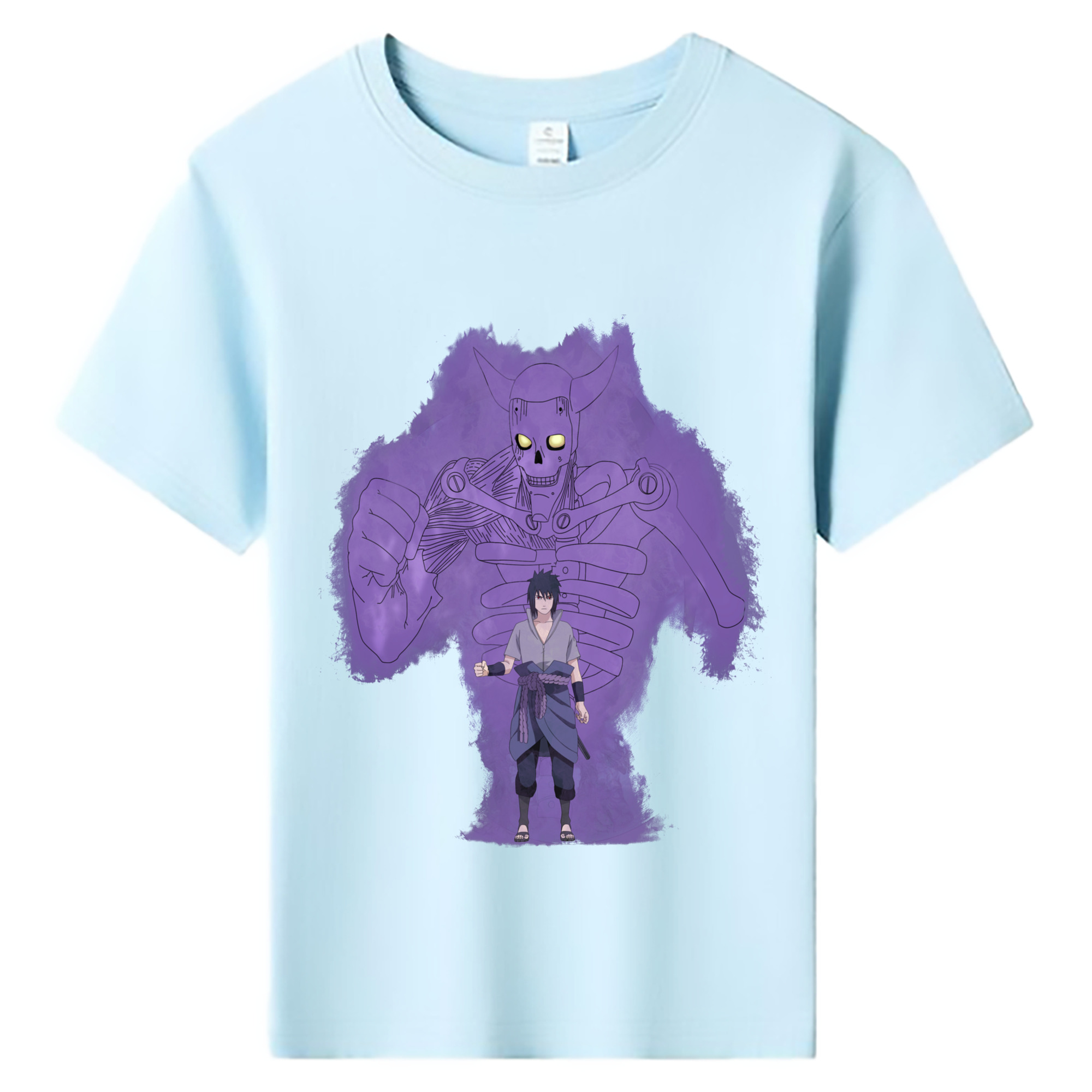 （画像用） NARUTO -ナルト- うちは サスケ Uchiha Sasuke 綿100％キッズTシャツ（フロントプリント）